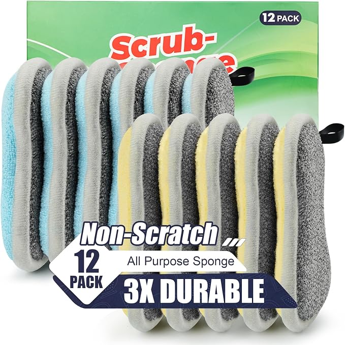 Dual Sided All-Purpose Sponges Kitchen, Dish Sponge by PANYEE