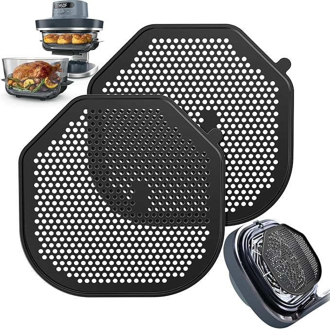 2 PCS Silicon Splatter Shield for Ninja Crispi Pro Air Fryer, Heat-Resistant by HOMELYLIFE
