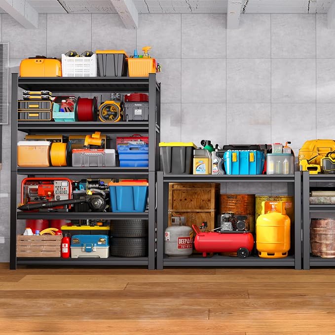 Garage Shelving-3000 lbs 5 Tier Storage Shelves, Adjustable Heavy Duty Metal - Image 2
