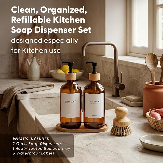 MaisoNovo Glass Dish Soap Dispenser - Image 2