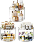 LAMU 3 Pack 10.6'' 2-Tier Lazy Susan Turntable Organizer Rotating Spice Rack by YourHome-OrganizationHelper