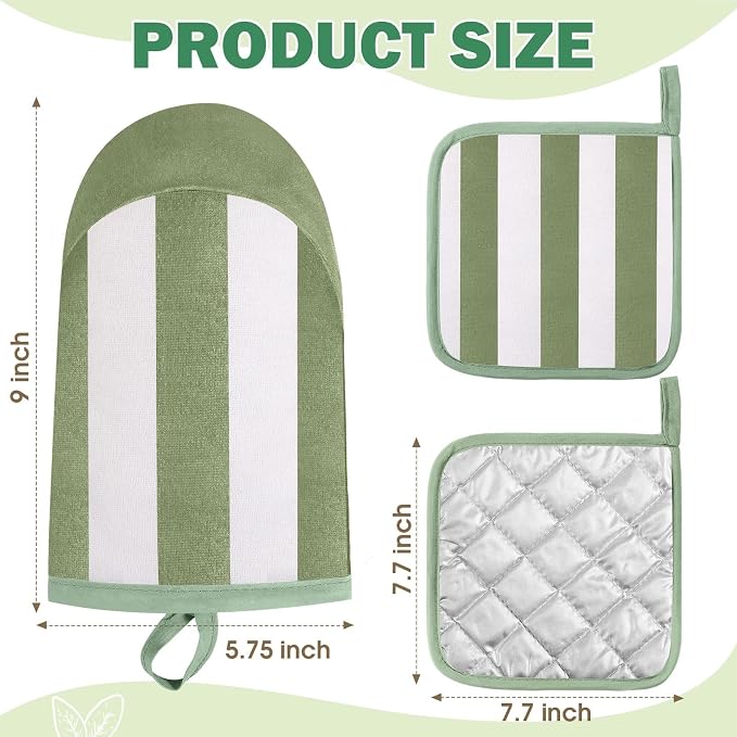 Reallnaive Oven Mitts and Pot Holders 4 Pcs Set - Image 2
