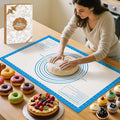 Pastrty Mat for Dough Rolling, Silicone Baking Mat by MimekitchenKitchenHelper
