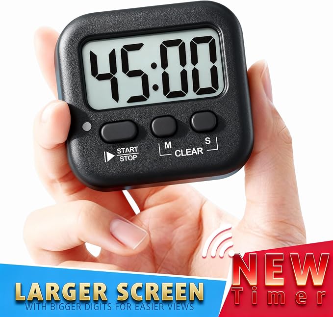 Antonki 2 Pack Digital Timer for Kids, Magnetic Countdown Kitchen Timers for - Image 4