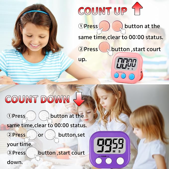 Timer for Kids Teachers Supplies Digital Kitchen Timers for Cooking Large - Image 6