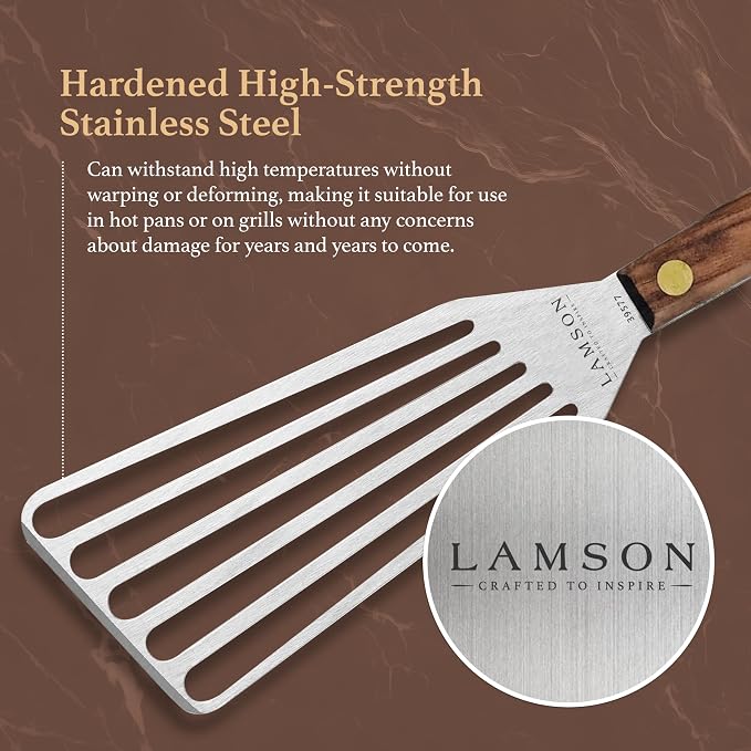 Lamson Metal Spatula Slotted Turner - Image 4
