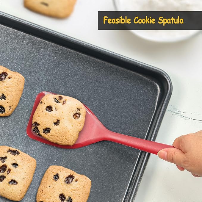 Silicone Spatula Set, 600°F Heat Resistant Silicone Spatula Turner Flipper - Image 8