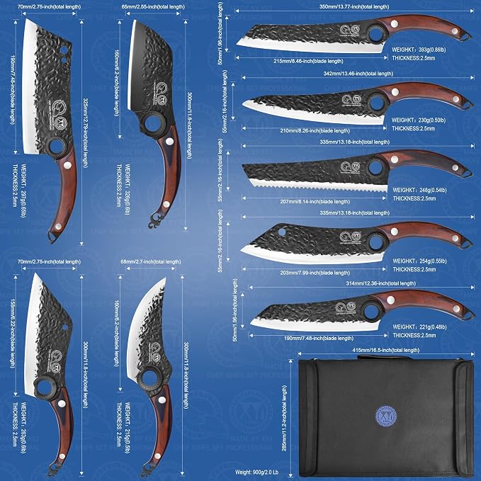 XYJ Professional Kitchen Knife Set - Image 2