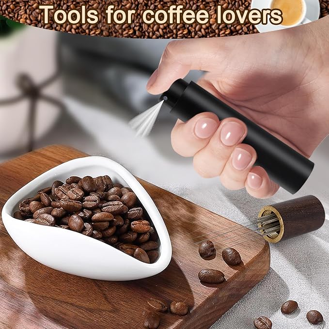 Coffee Bean Dosing Cup and RDT Spray Bottle, Espresso Coffee Stirrer 6 Needles - Image 7