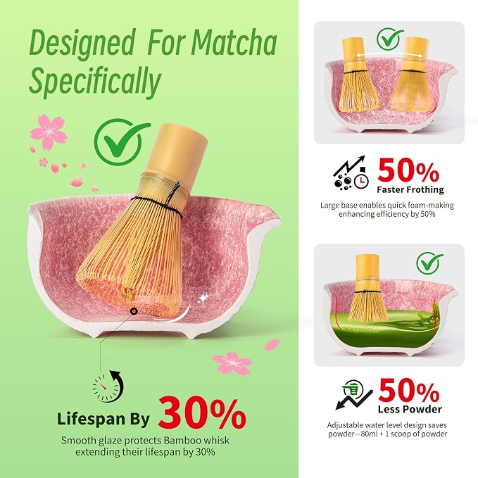 TEANAGOO Matcha Whisk Set, Ceremony Matcha Kit, Matcha Tea Set - Image 3