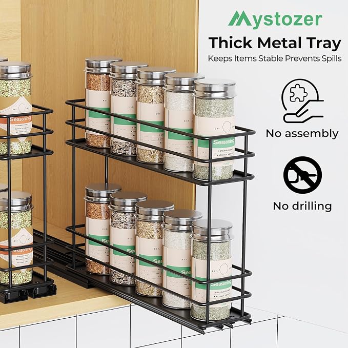 Mystozer Pull Out Spice Rack Organizer - Image 7