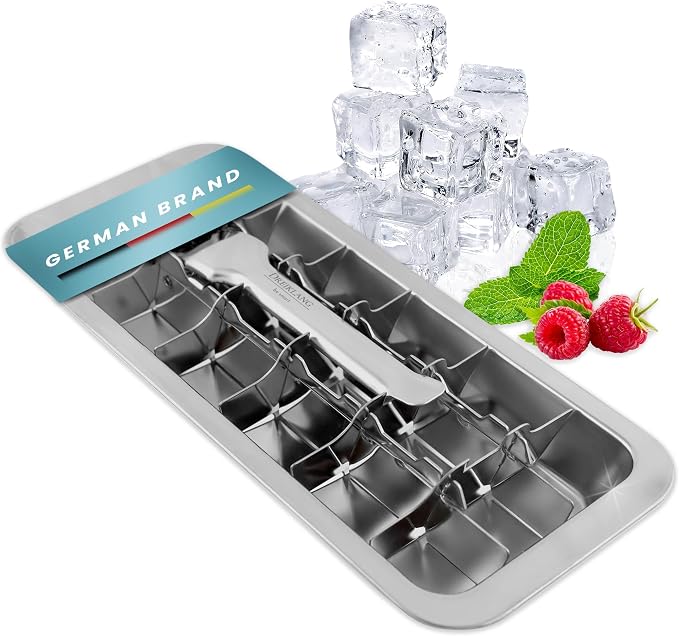 Stainless Steel Polished Ice Cube Tray by Unknown
