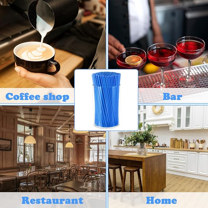 500 Pcs Royal Blue Coffee Stir Sticks Set Acrylic Coffee Stirrers Holder Dark - Image 4