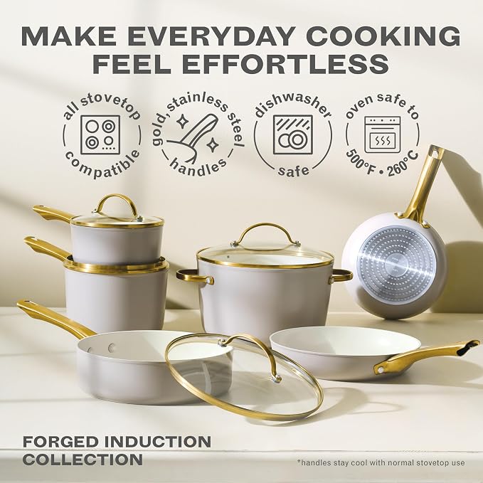 Farberware Forged Induction Ceramic Nonstick Sauce Pan/Soup Pot, Dishwasher Safe - Image 8