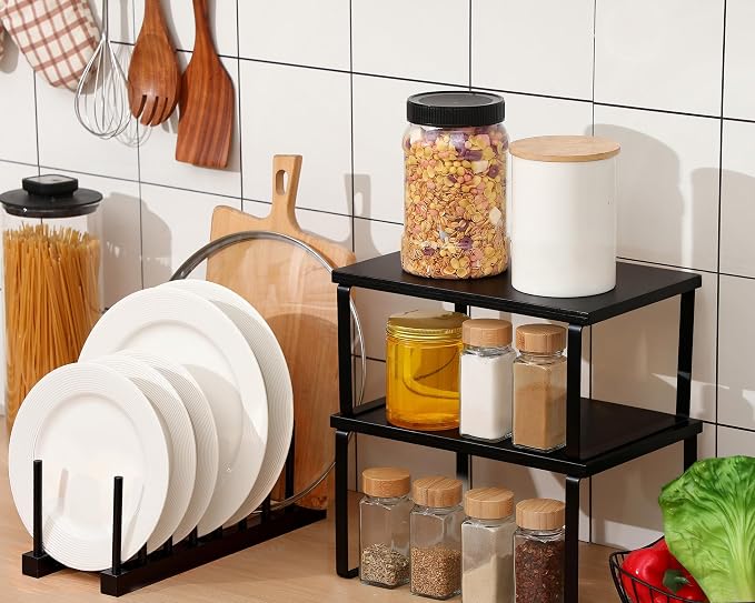 Marsui 4 Pcs Kitchen Organizer Accessories Set Cabinet Organizer Shelf and - Image 4