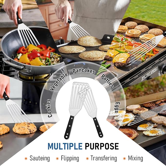 Joyfair Fish Spatula Metal Spatulas, Kitchen Slotted Turners & Outdoor Griddle - Image 6