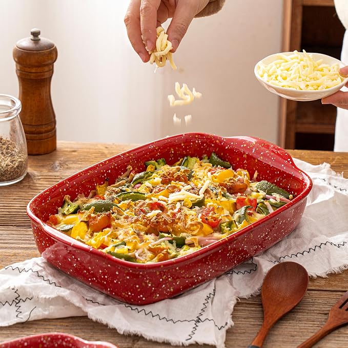 3-Pack Ceramic Lasagna Pan, Heavy-Duty Rectangular Baking Dishes, High Heat - Image 7