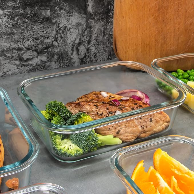 FAWLES 12 Pack Glass Meal Prep Containers - Image 7