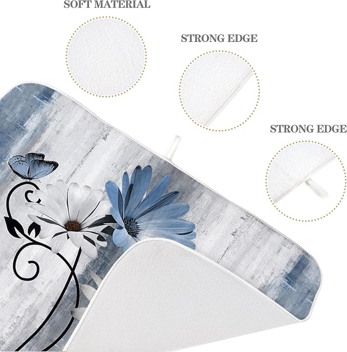 Floral Dish Drying Mat 18x24 Inches - Image 7