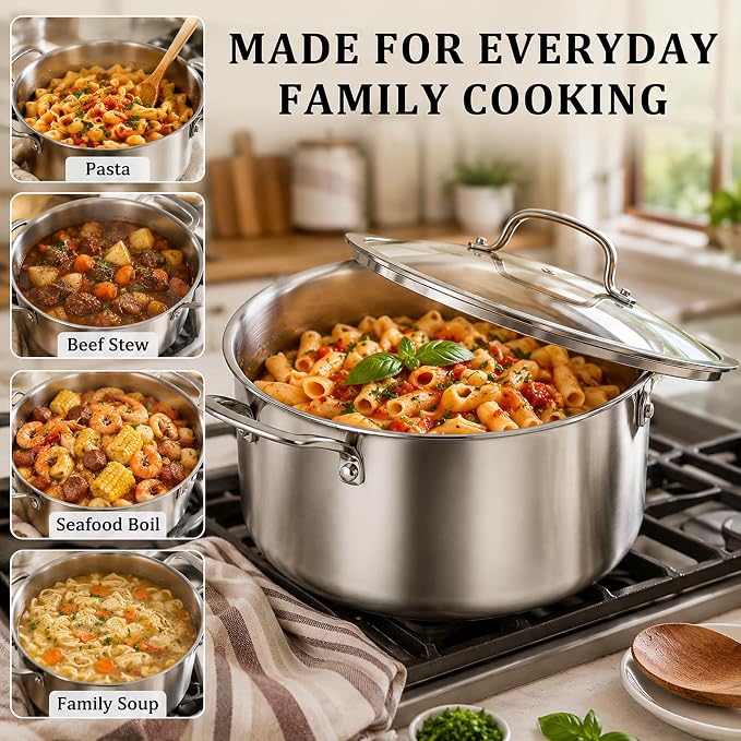 WANGYUANJI 7.3 QT Stainless Steel Stock Pot - Image 5