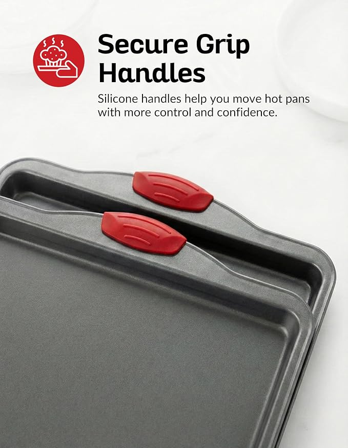 Boxiki Kitchen Nonstick Baking Sheet Pan – Heavy-Gauge Carbon Steel, and - Image 5