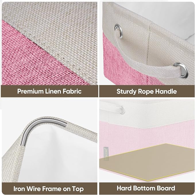 BALEINE 3 Pack Fabric Closet Storage Bins - Image 4