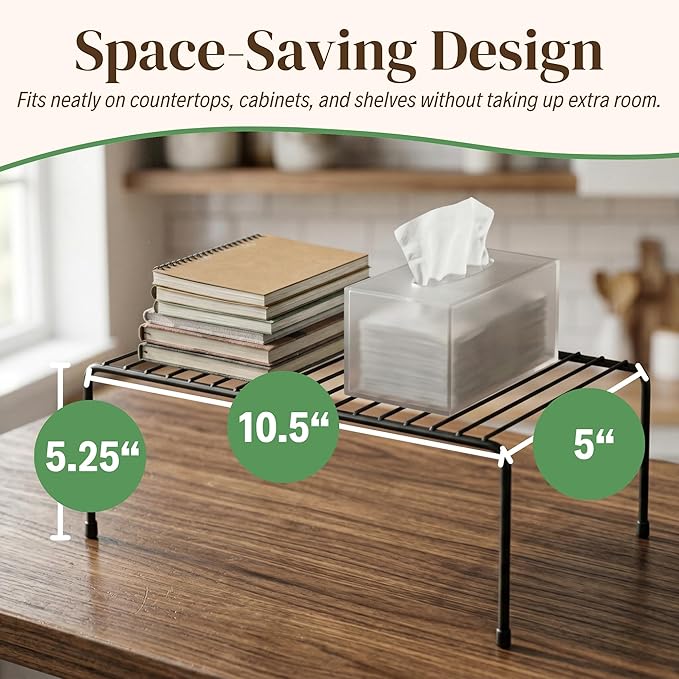 Evelots Kitchen Cabinet Wire Shelf Organizer/Rack - Image 2