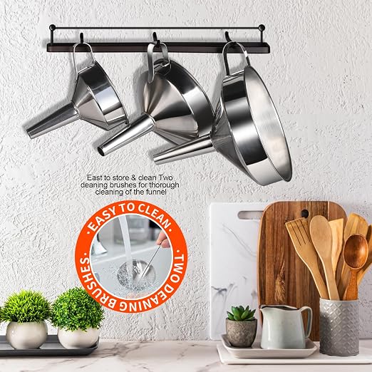 YGDZ Stainless Steel Funnel, Large Food Grade Metal Funnel - Image 6