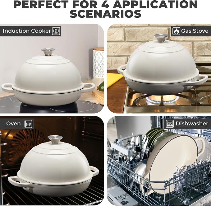 Cast Iron Bread Oven for Sourdough, 6Qt Bread Baking Pan - Image 5