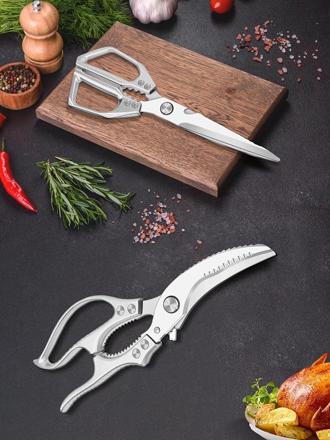 2 Pack Kitchen Shears, Heavy Duty Poultry Shears - Image 8