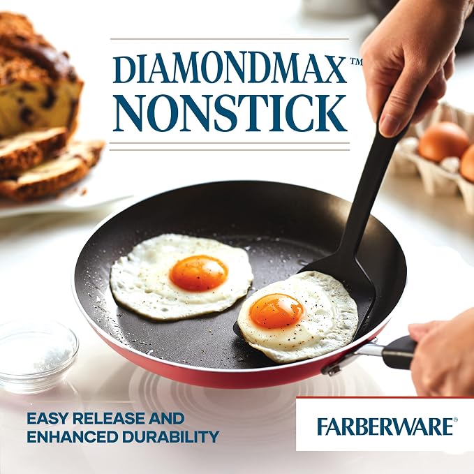 Farberware Cookstart DiamondMax Nonstick Cookware/Pots and Pans Set, Dishwasher - Image 5