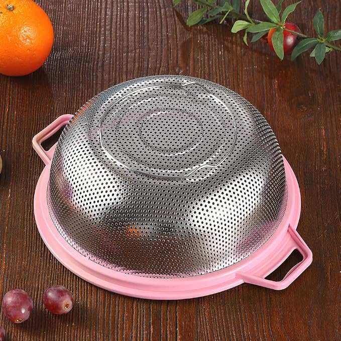 HiramWare Stainless Steel Colander - Image 4