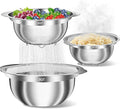 Stainless Steel Colanders with Mixing Bowl by UTTKOJ