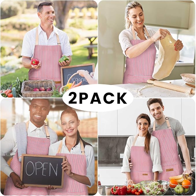 BeLuyi 2 Pack Adjustable Bib Apron - Image 7