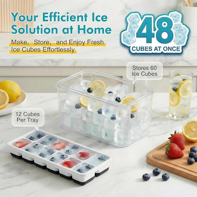 NFK Ice Cube Tray with Lid & Bin - Image 3