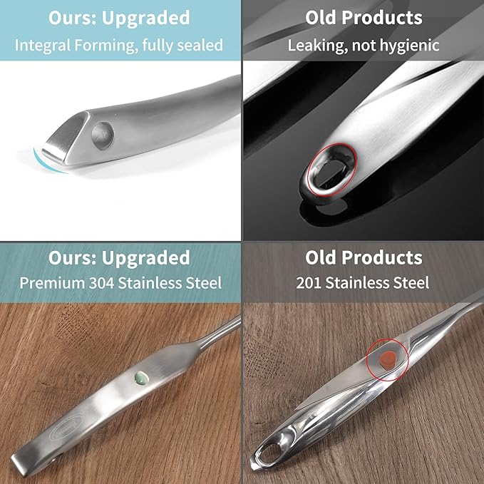 Skimmer Slotted Spoon, Newness 304 Stainless Steel Slotted Spoon - Image 3
