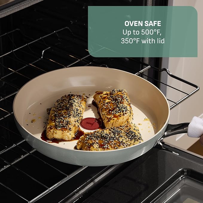 T-Fal Inspire Ceramic Nonstick Frying Pan 2-Pc Set, Oven Broiler Safe up to - Image 8