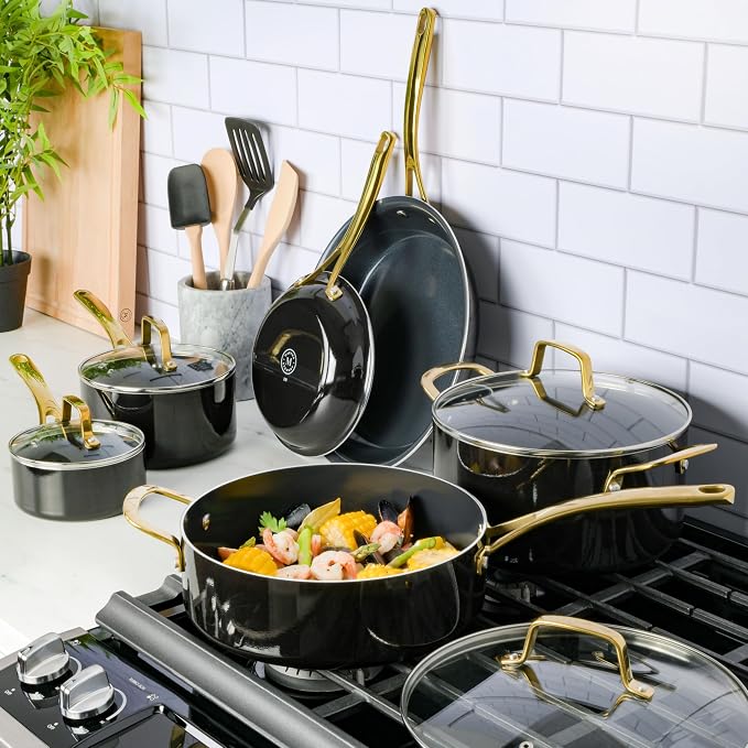 Martha Stewart Lockton 14 Piece Premium Non-Stick Heavy-Gauge Aluminum Cookware - Image 3