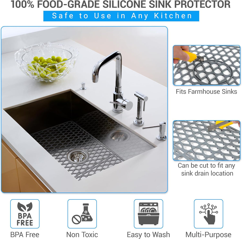 Silicone Sink Protector for Kitchen Sink – Extra Large 26" x 14"