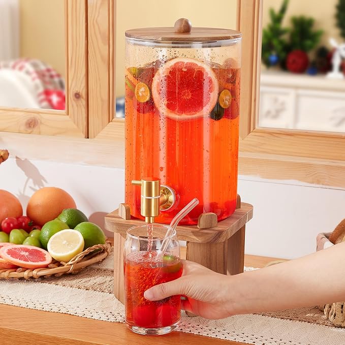 1 Gallon Glass Drink Dispensers: Beverage Dispenser - Image 2