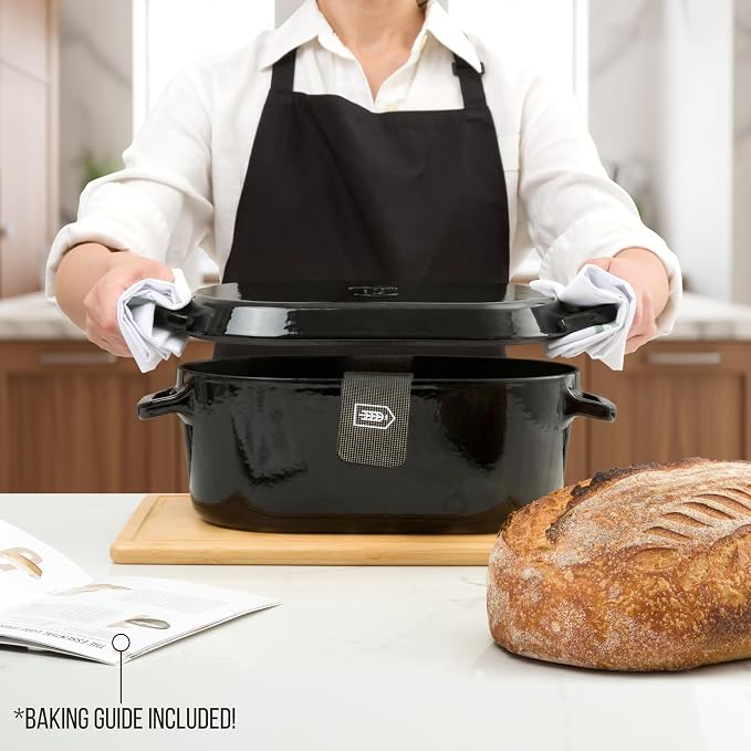 Kook Dutch Oven, For Sourdough Baking, Dual Handles, Enameled Cast Iron - Image 2