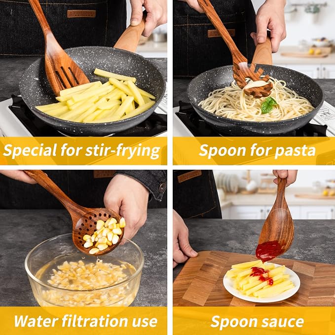 Wooden Spoons for Cooking, Wooden Utensils for Cooking - Image 7