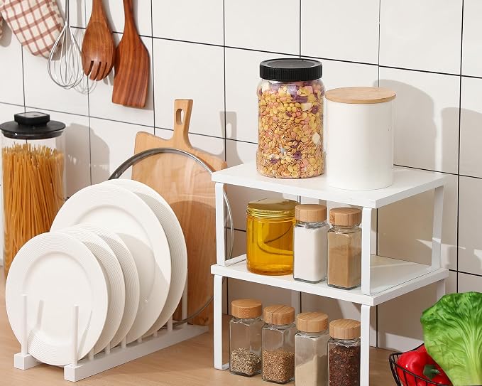 Marsui 4 Pcs Kitchen Organizer Accessories Set Cabinet Organizer Shelf and - Image 3