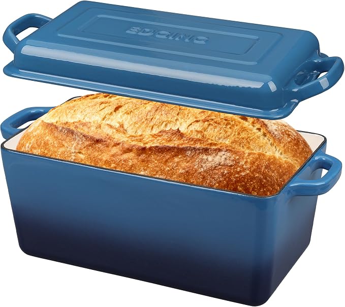 EDGING CASTING Enameled Cast Iron Dutch Oven, Oblong Bread Oven by EDGINGCOOKWARE