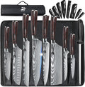 Dfito Chef Knife Sets with Roll Bag, 9 Pieces Professional Knife Set, High by DFITO