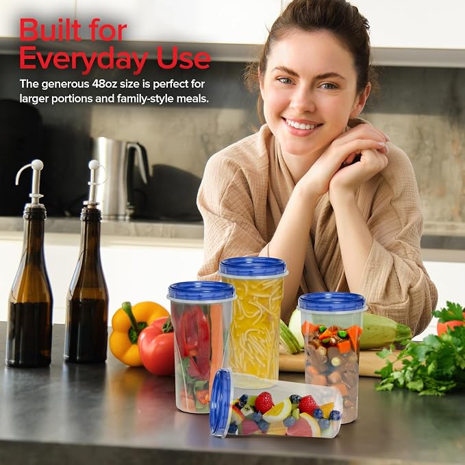 Stock Your Home 48oz Plastic Containers - Image 7