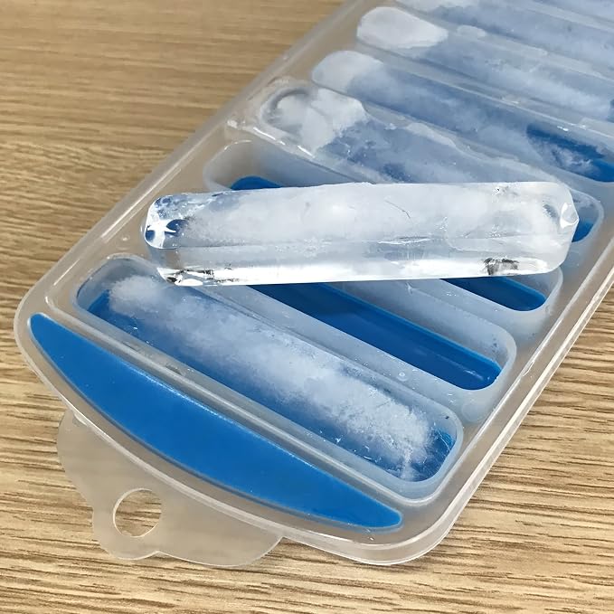 Ozera 4 Pack Ice Cube Trays, Narrow Water Bottle Ice Cube Tray Stick, Silicone - Image 9