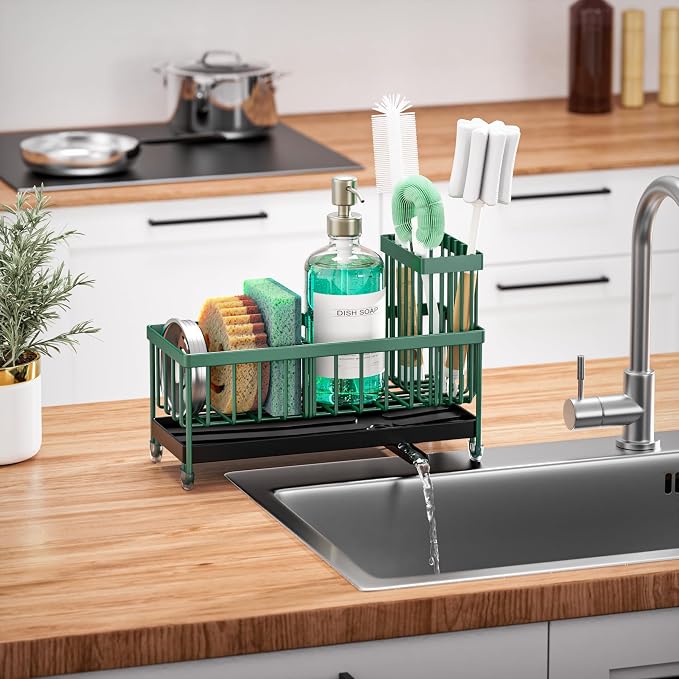 Cisily Sponge Holder for Kitchen Sink, Sink Caddy Organizer - Image 7