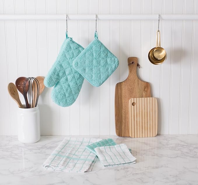 DII Basic Terry Collection 100% Cotton Quilted, Oven Mitt, 2 Piece - Image 4