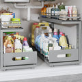 Under Sink Organizer Upgrade To Professional Rails, 2-Tier Dual Pull Out by UnderSinkOrganizer